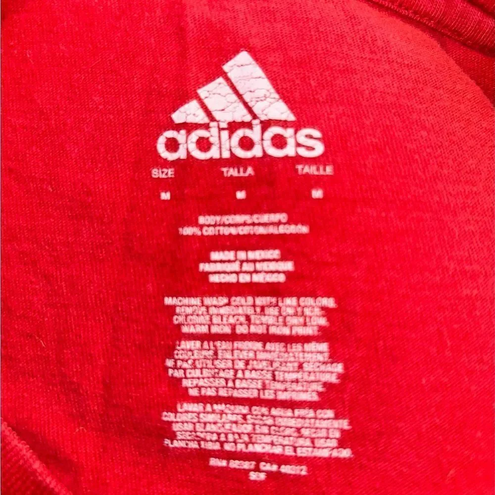 Red vintage style Adidas shirt size M